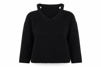 Womens UK Size M New Look Black Pullover Jumper
