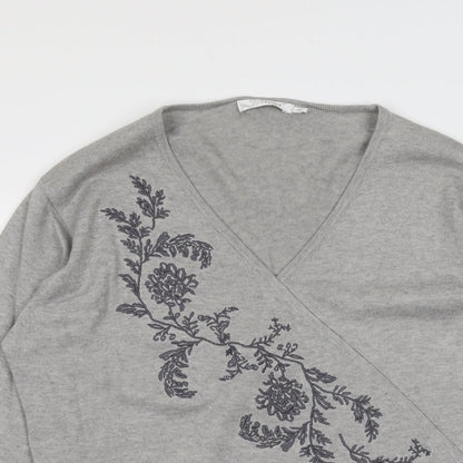 Womens UK Size XL Signature Grey Pullover Jumper