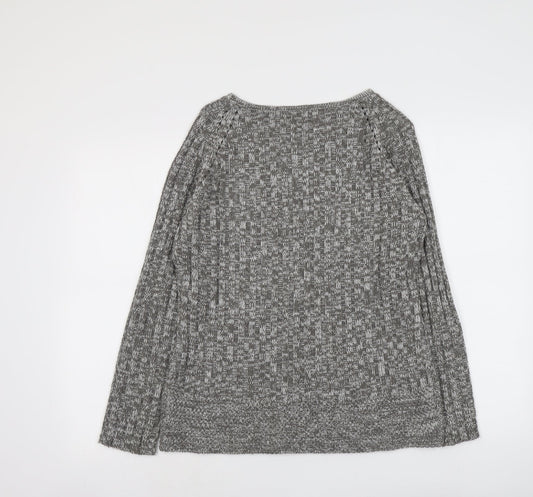 Womens UK Size L Ellie Louise Grey Pullover Jumper