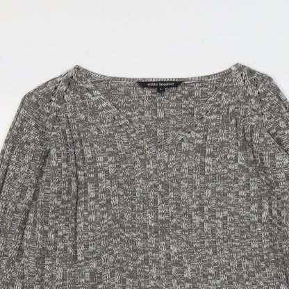 Womens UK Size L Ellie Louise Grey Pullover Jumper