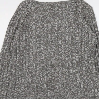 Womens UK Size L Ellie Louise Grey Pullover Jumper
