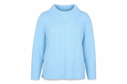 The Yews Womens Blue Round Neck Acrylic Pullover Jumper Size L