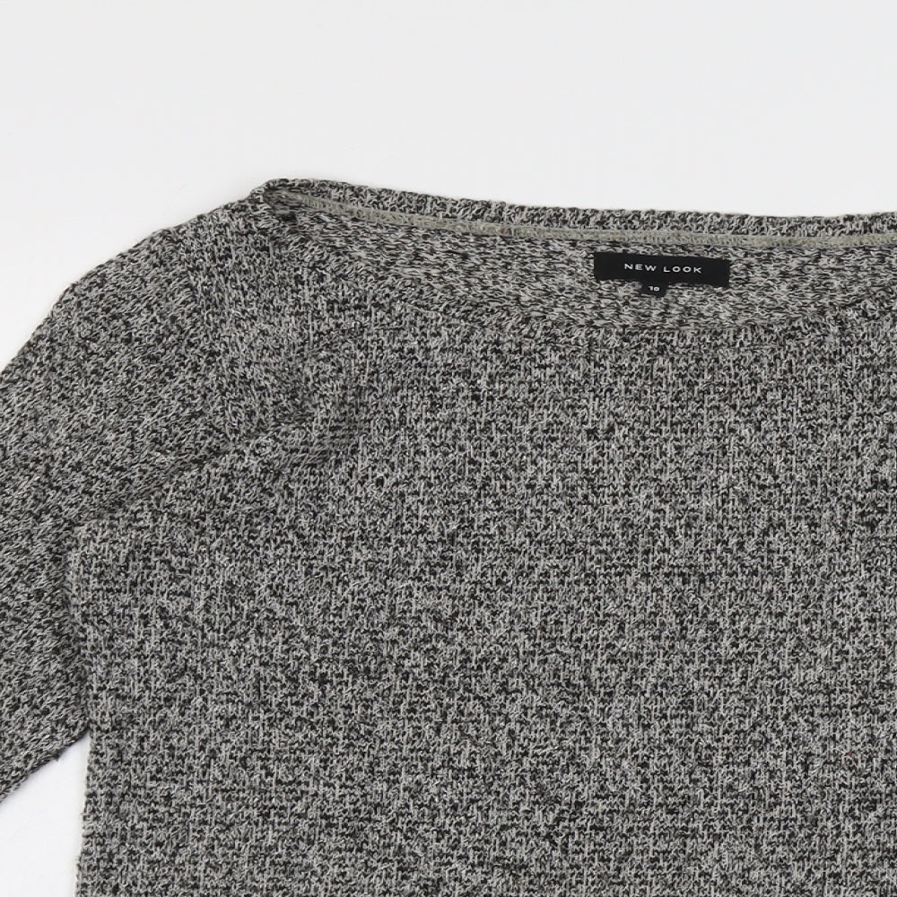 Womens UK Size 10 New Look Grey Pullover Jumper