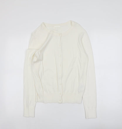 Womens UK Size L H&M Ivory Cardigan Jumper