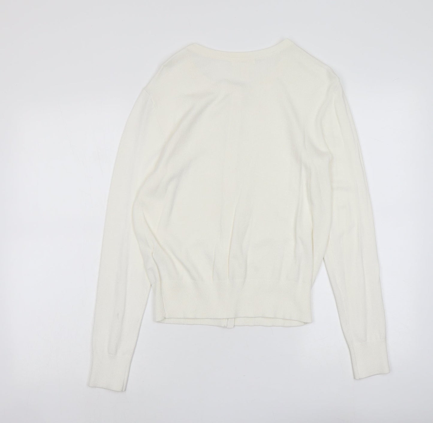 Womens UK Size L H&M Ivory Cardigan Jumper