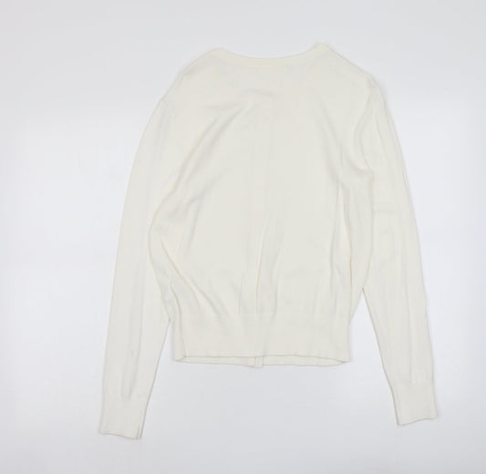 Womens UK Size L H&M Ivory Cardigan Jumper