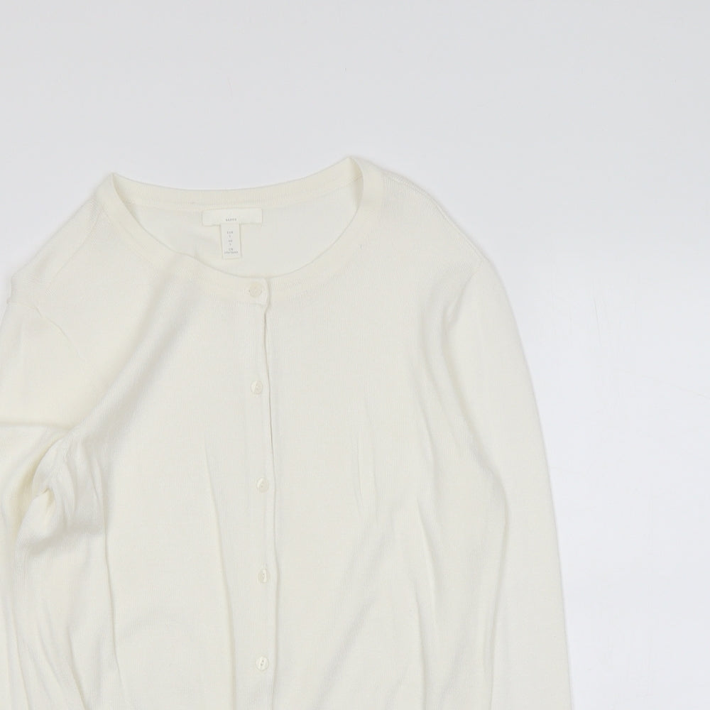Womens UK Size L H&M Ivory Cardigan Jumper