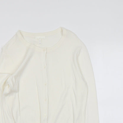 Womens UK Size L H&M Ivory Cardigan Jumper