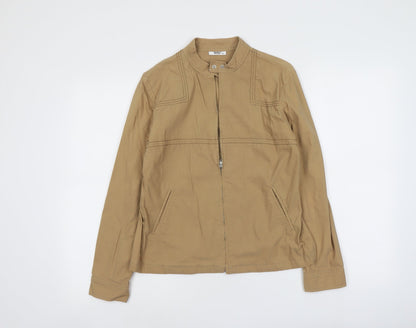 Veeko Womens Beige Jacket Size 10 Zip