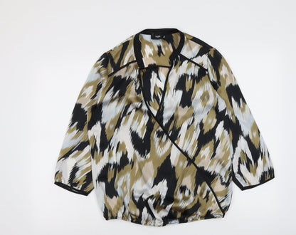 Womens UK Size S Wallis Multicoloured Basic Blouse