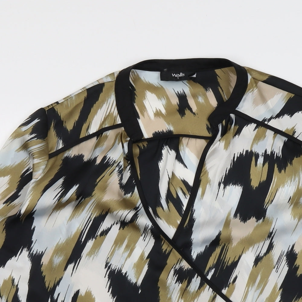 Womens UK Size S Wallis Multicoloured Basic Blouse