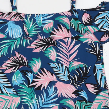 George Womens Multicoloured Floral Polyester Basic Blouse Size 8 Square Neck