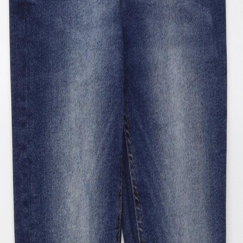 Denim & Co. Womens Blue Cotton Skinny Jeans Size 8 L27 in Regular Button