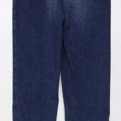 Denim & Co. Womens Blue Cotton Skinny Jeans Size 8 L27 in Regular Button