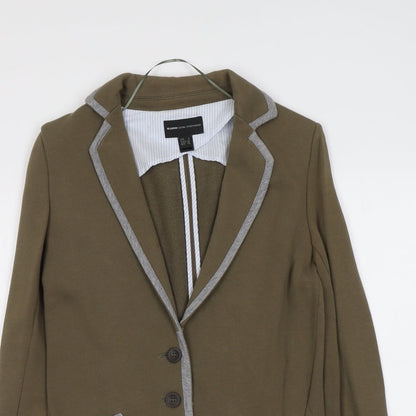 Mango Womens Green Cotton Jacket Blazer Size S