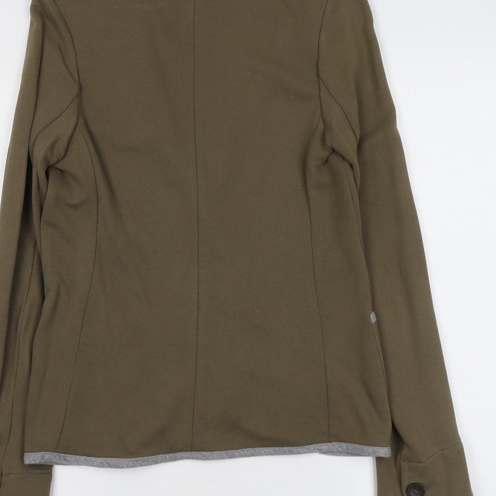 Mango Womens Green Cotton Jacket Blazer Size S