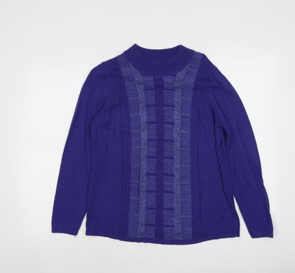 Womens UK Size M Bonmarché Blue Pullover Jumper