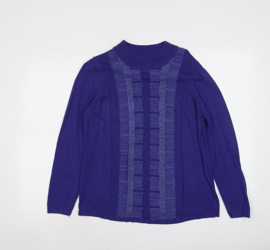 Womens UK Size M Bonmarché Blue Pullover Jumper