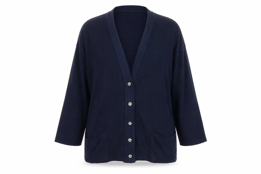 Womens UK Size M Bonmarché Blue Cardigan Jumper