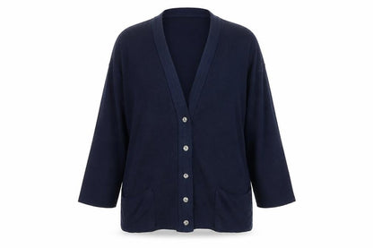 Womens UK Size M Bonmarché Blue Cardigan Jumper