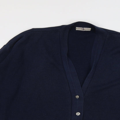 Womens UK Size M Bonmarché Blue Cardigan Jumper