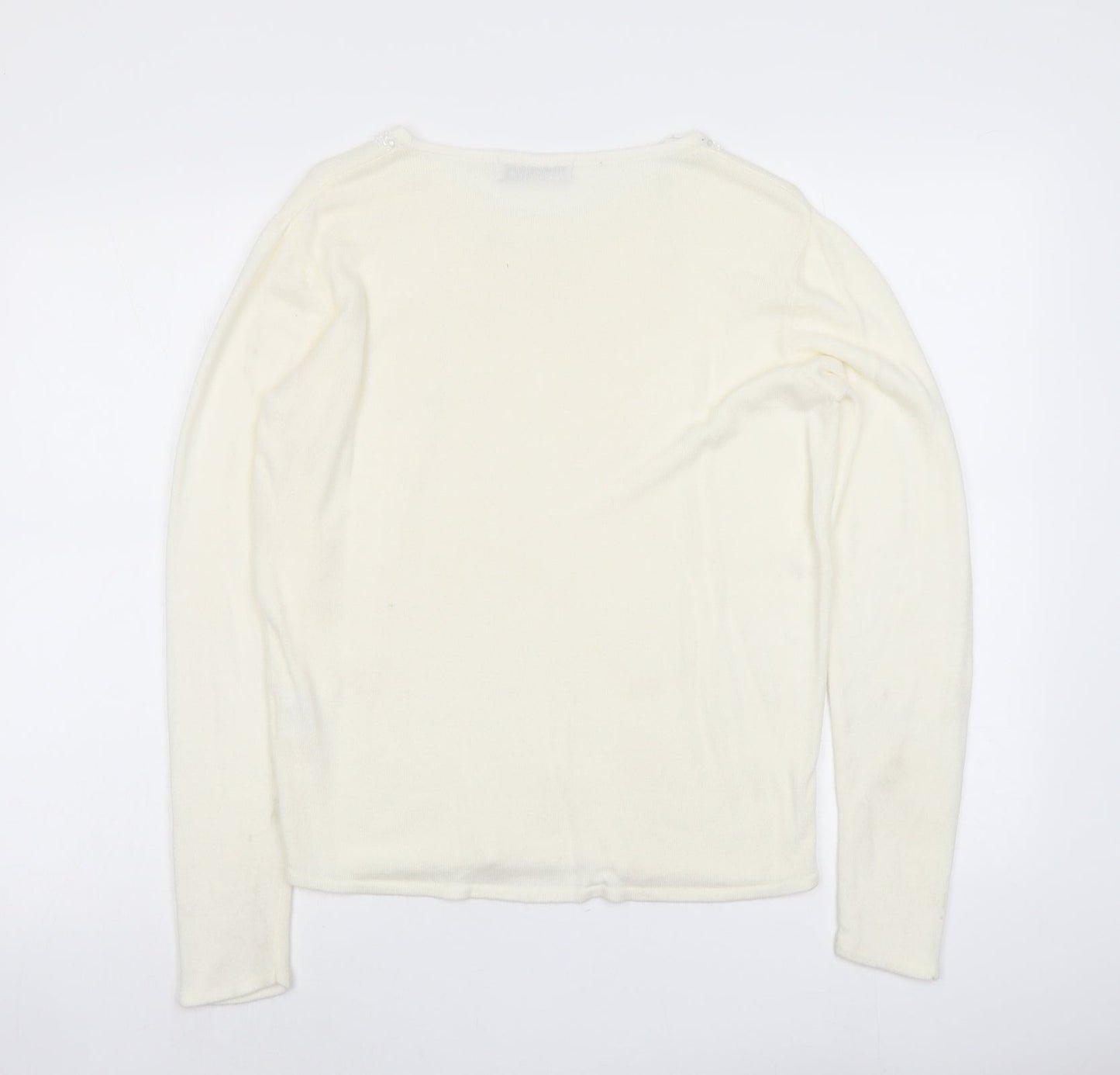 Womens UK Size 14 Pure&Natural Ivory Pullover Jumper