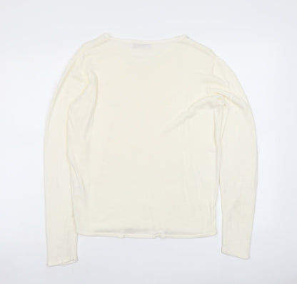 Womens UK Size 14 Pure&Natural Ivory Pullover Jumper