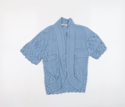 Womens UK Size M Pure&Natural Blue Cardigan Jumper