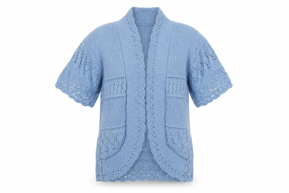 Womens UK Size M Pure&Natural Blue Cardigan Jumper