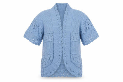 Womens UK Size M Pure&Natural Blue Cardigan Jumper