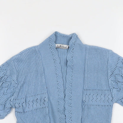 Womens UK Size M Pure&Natural Blue Cardigan Jumper