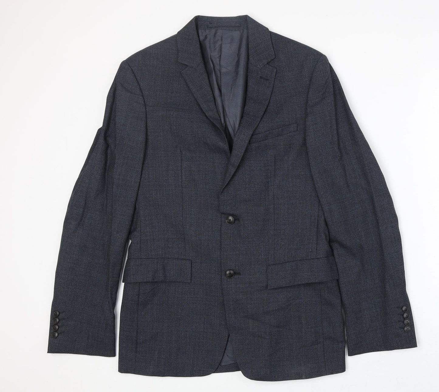 Marks and Spencer Mens Blue Wool Jacket Suit Jacket Size 36 Regular