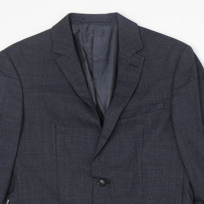 Marks and Spencer Mens Blue Wool Jacket Suit Jacket Size 36 Regular