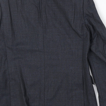 Marks and Spencer Mens Blue Wool Jacket Suit Jacket Size 36 Regular