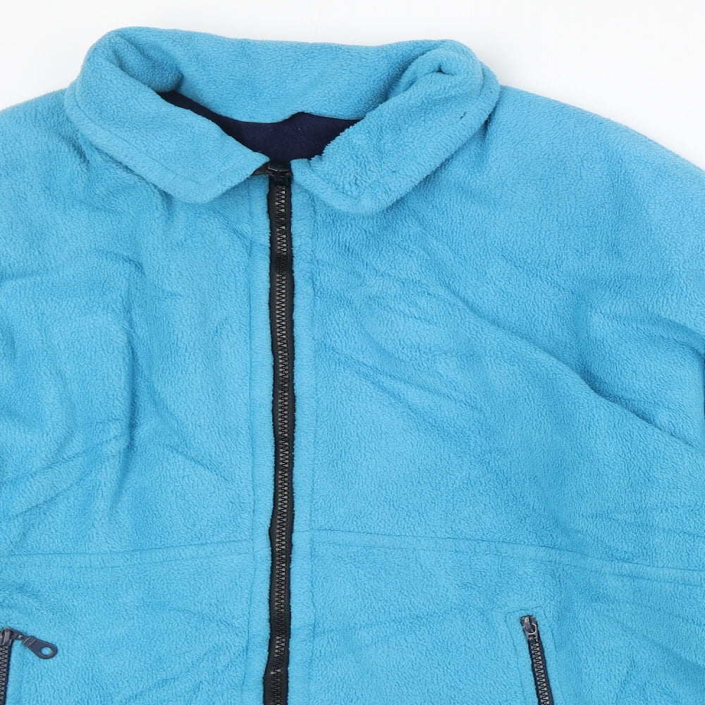 Open Track Womens Blue Jacket Size M Zip