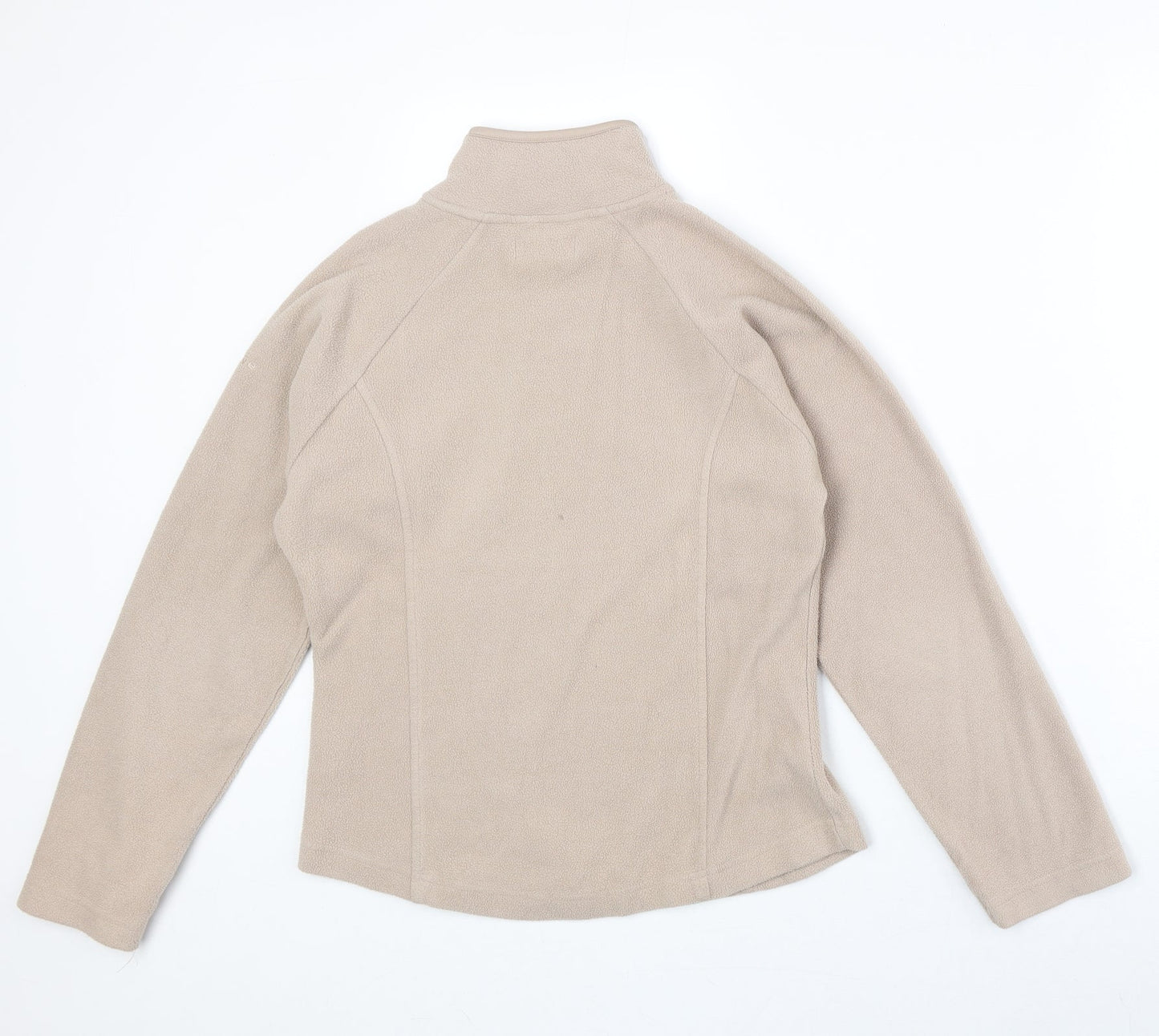 Active Womens Beige Polyester Pullover Sweatshirt Size 8 Zip