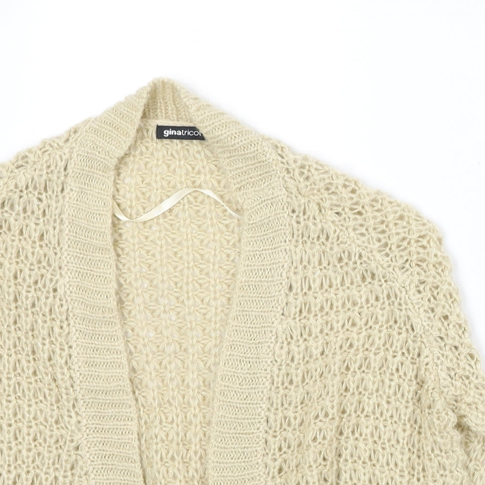 Gina Tricot Womens Beige V-Neck Acrylic Cardigan Jumper Size XS