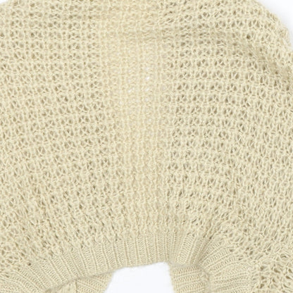 Gina Tricot Womens Beige V-Neck Acrylic Cardigan Jumper Size XS