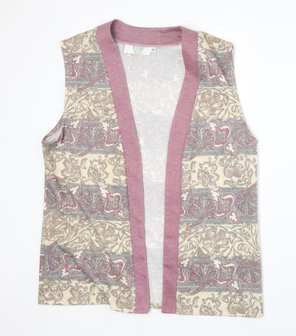 Womens UK Size 14 Heather Valley Beige Cardigan Jumper