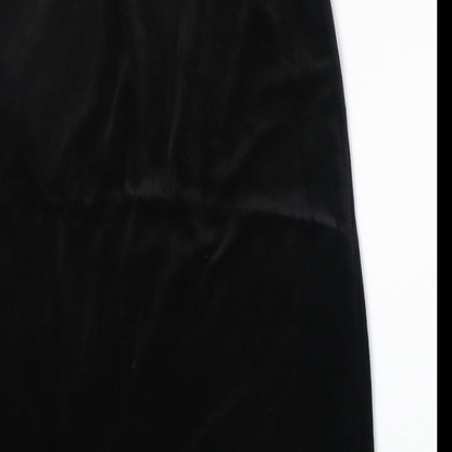 Frank Usher Womens Black Polyester A-Line Skirt Size 28 in