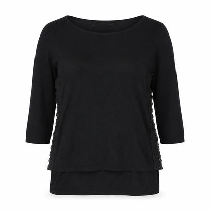 Woolworths Womens Black Round Neck Cotton Pullover Jumper Size M