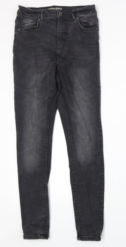 Denim & Co. Womens Black Cotton Skinny Jeans Size 12 Regular Zip