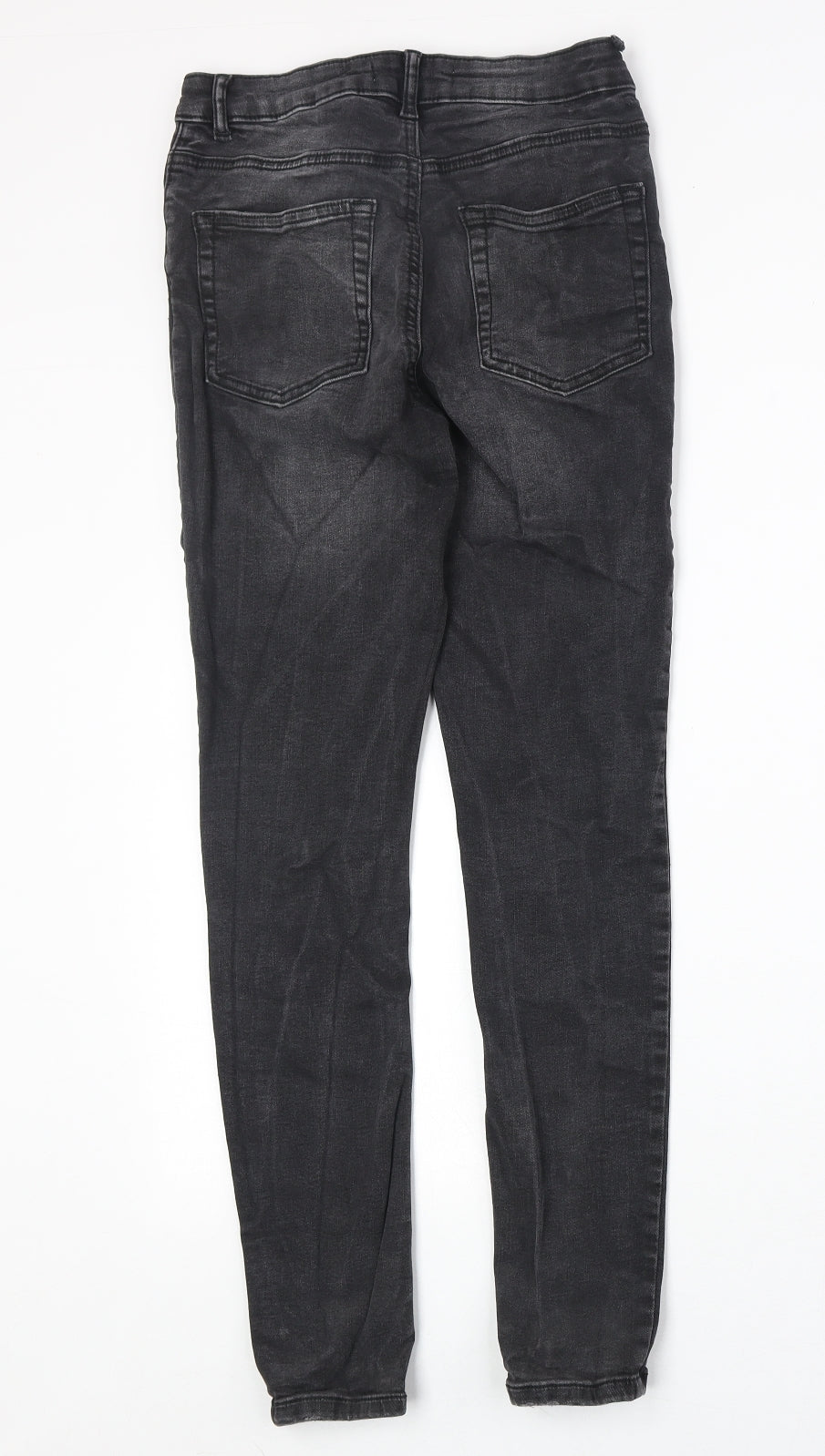 Denim & Co. Womens Black Cotton Skinny Jeans Size 12 Regular Zip