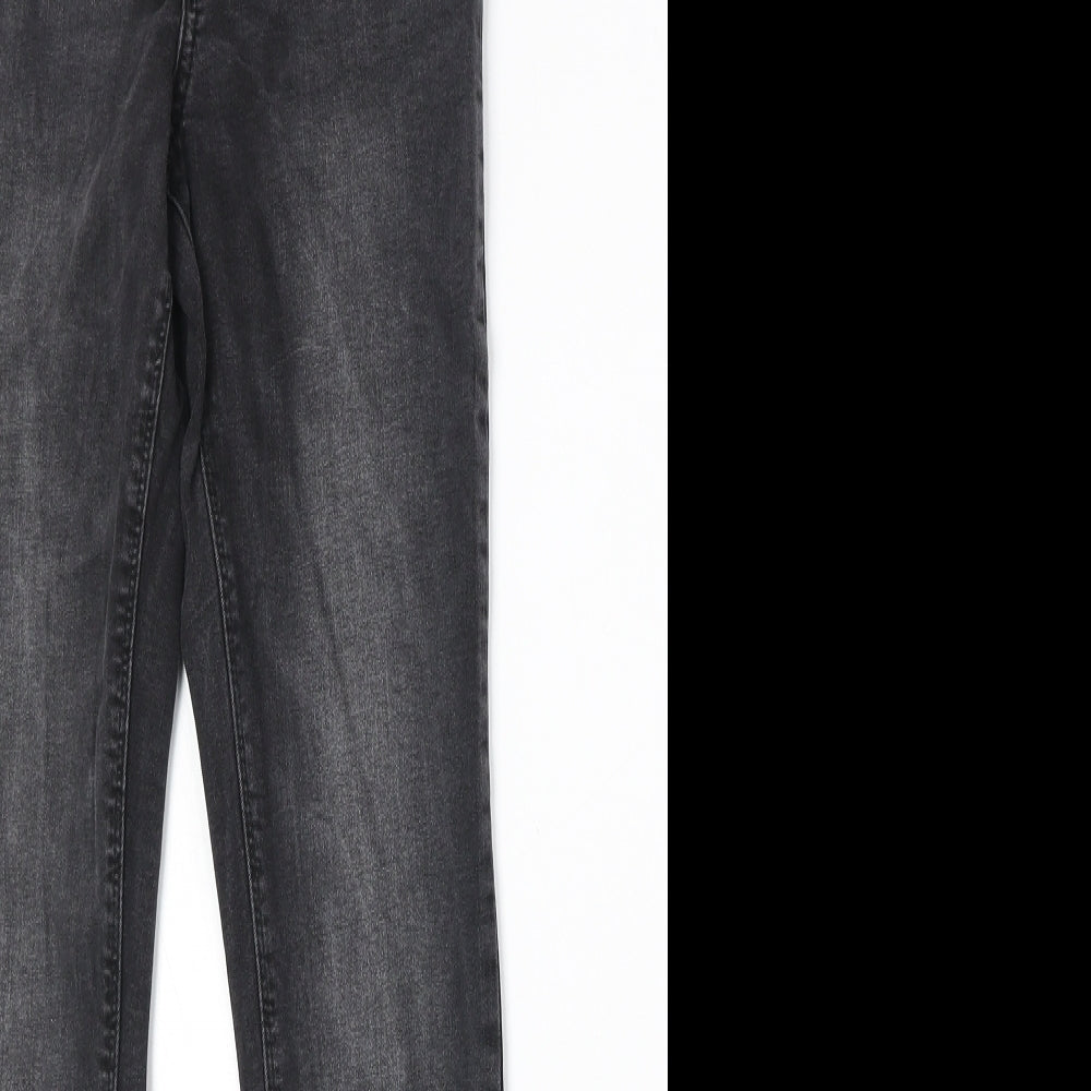 Denim & Co. Womens Black Cotton Skinny Jeans Size 12 Regular Zip