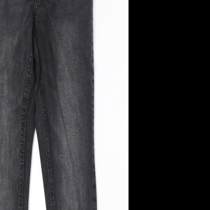 Denim & Co. Womens Black Cotton Skinny Jeans Size 12 Regular Zip