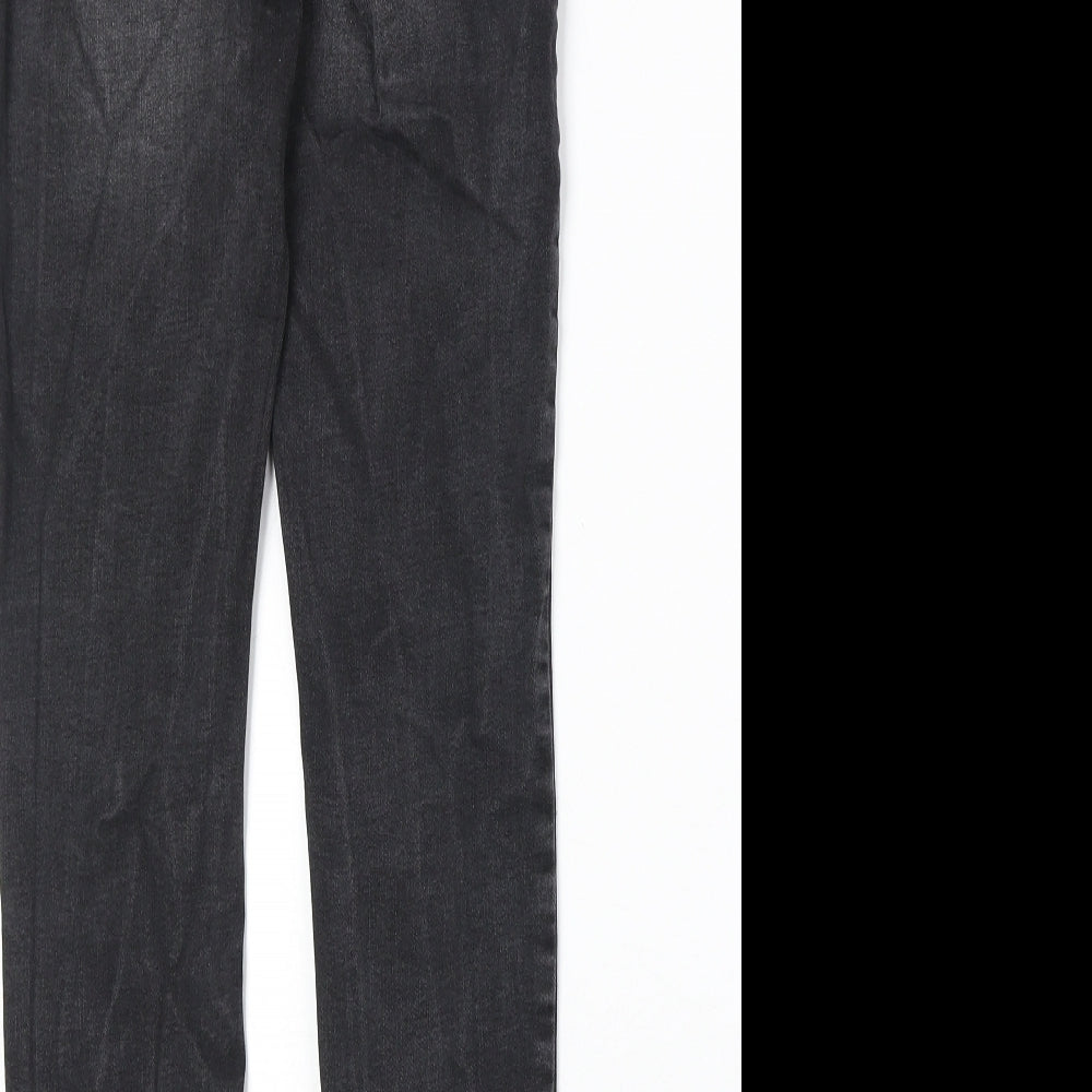 Denim & Co. Womens Black Cotton Skinny Jeans Size 12 Regular Zip