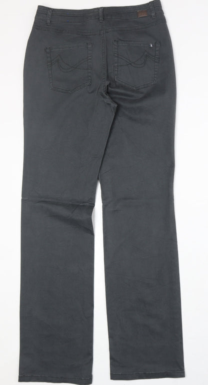 Cecil Womens Grey Cotton Straight Jeans Size 28 in Regular Zip