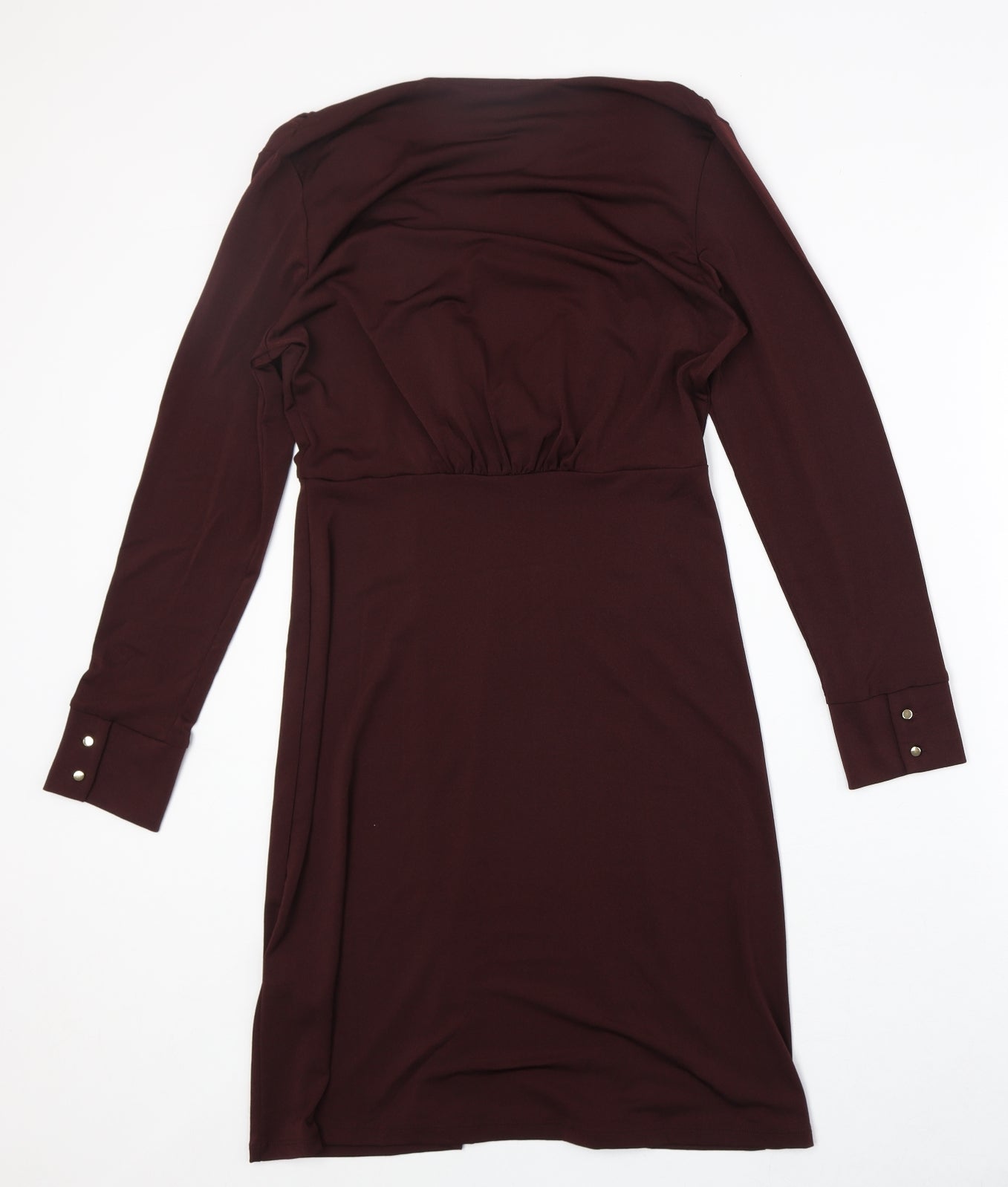 H&M Womens Red Polyester Ball Gown Size 16 V-Neck Pullover