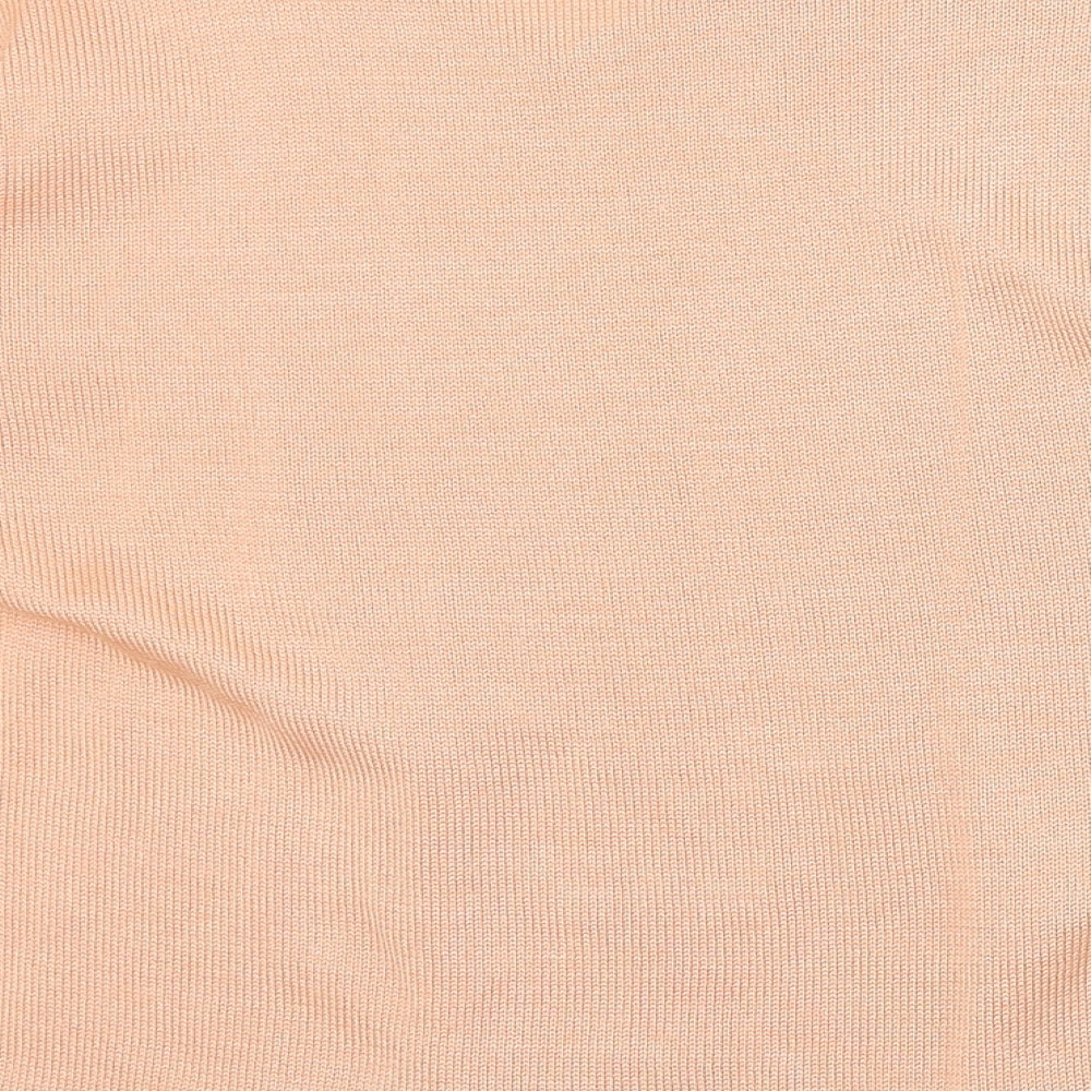 The Pearl Collection Womens Pink V-Neck Acrylic Pullover Jumper Size 10