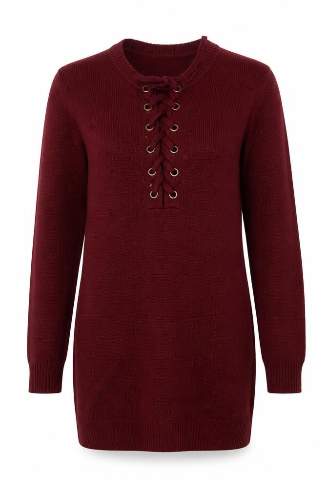 Forever 21 Womens Red V-Neck Acrylic Pullover Jumper Size S